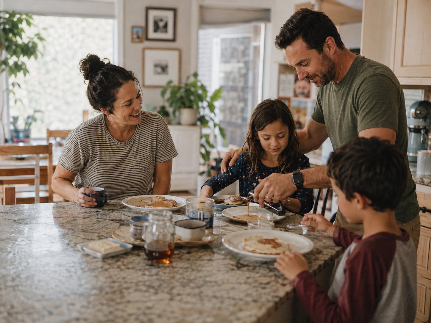A family learning about becoming a foster parent