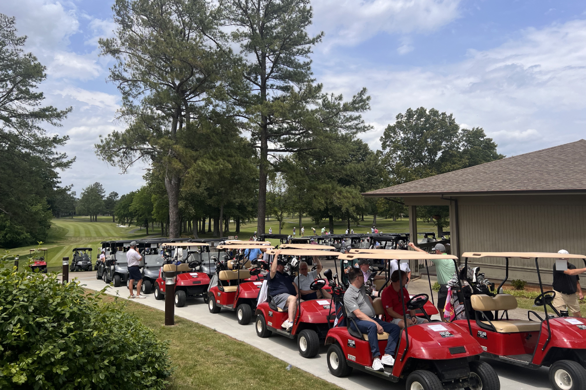 Golfers participate in the 16th Annual A&K Construction Golf Tournament benefiting Sunrise Children’s Services