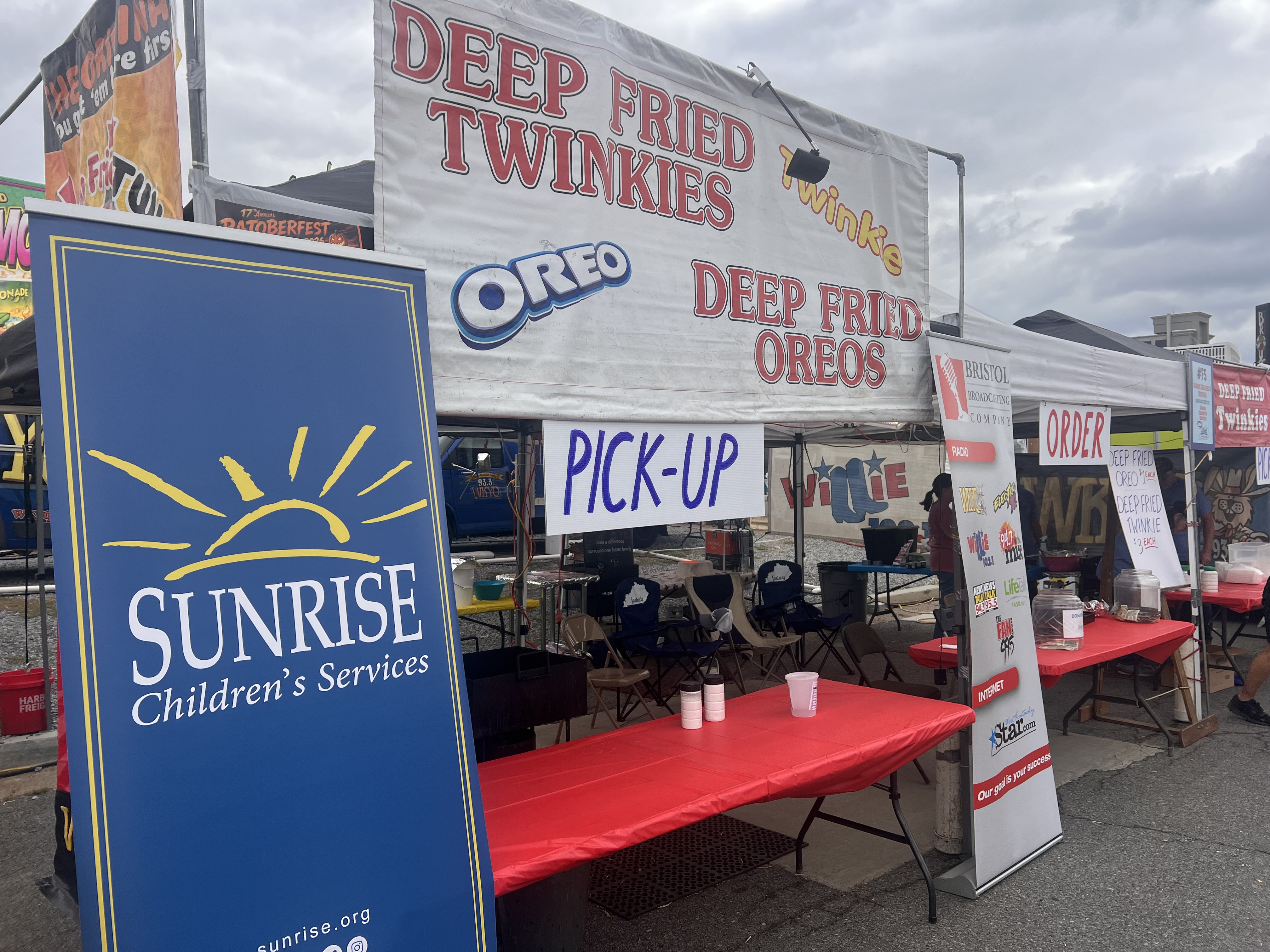 Sunrise Children’s Services booth at BBQ on the River