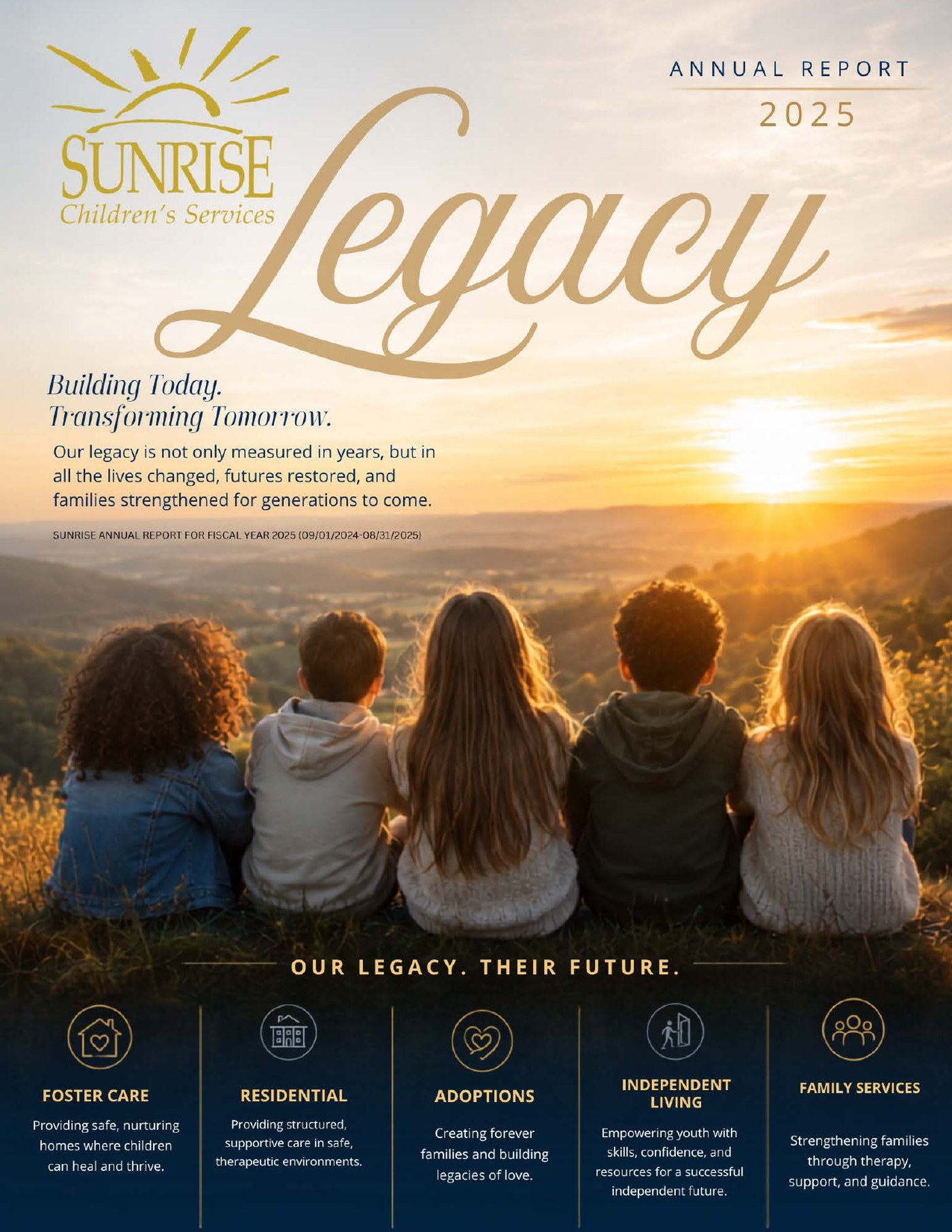 Sunrise Children's Services 2025 Annual Report cover